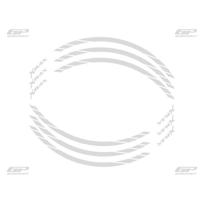 GP Kompozit Fondo de Llanta Gris Reflectante Compatible para Yamaha XMAX 125 / 250 / XMAX 300 / XMAX 400 2004-2022 