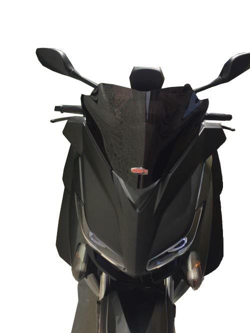 GP Kompozit Pare-brise sport noir compatible pour Yamaha XMAX 250 / XMAX 400 2014-2017 