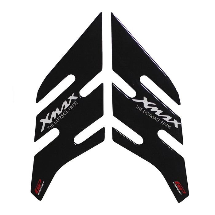 GP Kompozit Side Strip Tank Pad Set Black Compatible For Yamaha XMAX 250 / XMAX 400 2014-2017